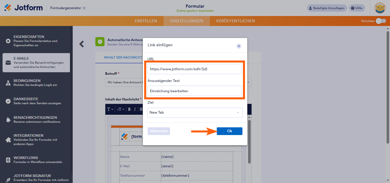 Wie Sie den Text des Bearbeitungslinks in Ihren E-Mail-Benachrichtigungen ändern Image-3