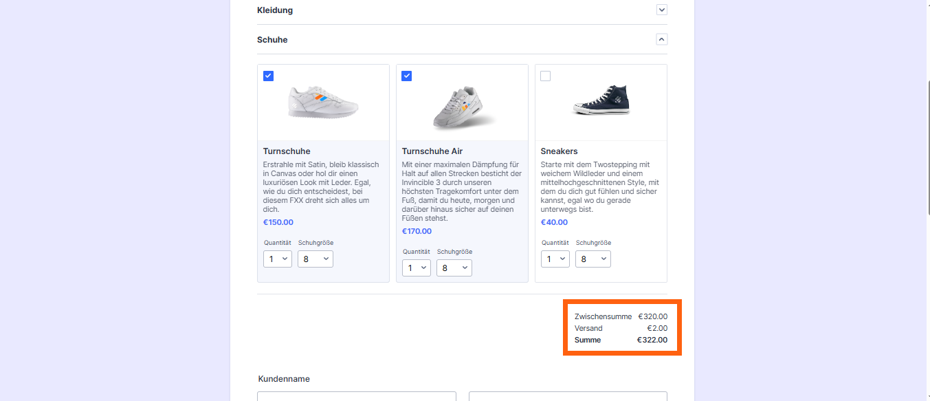 Wie Sie die Versandkosten zu den Formularen für Zahlungen hinzufügen Image-6