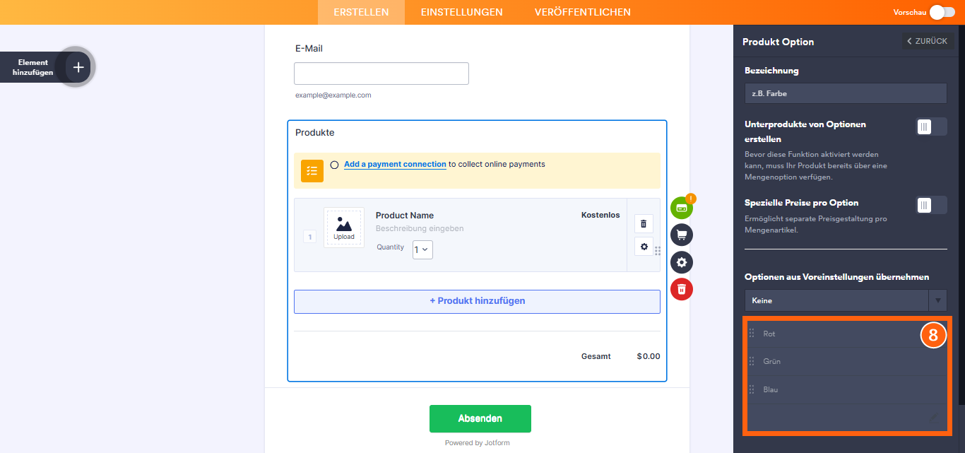 Erstellen von Unterprodukten basierend auf einer Produktoption Image-6