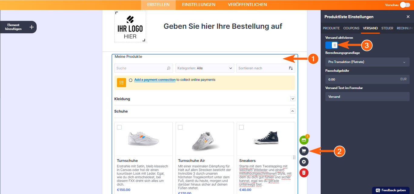 Wie Sie die Versandkosten zu den Formularen für Zahlungen hinzufügen Image-1