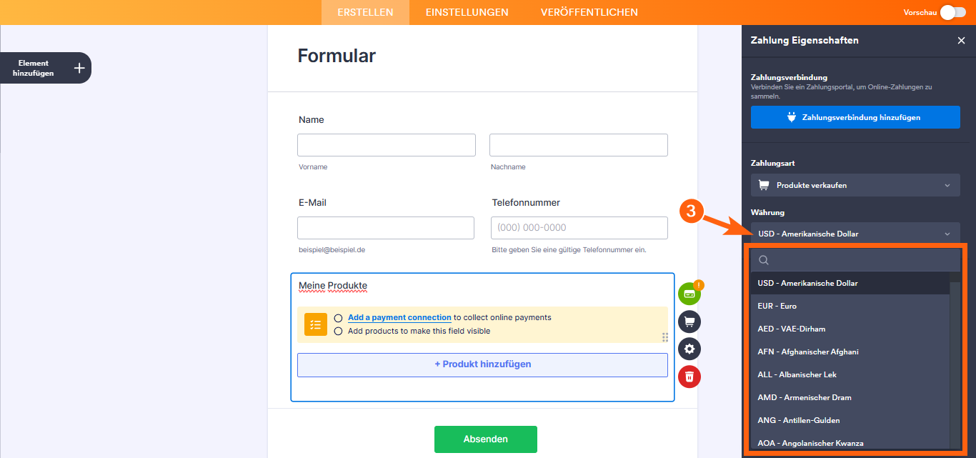Wie Sie ein Zahlungsformular mit Bestellung erstellen Image-3