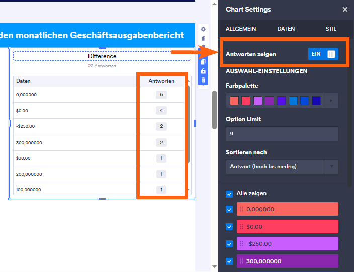 Wie Sie einen visuellen Bericht anpassen Image-37