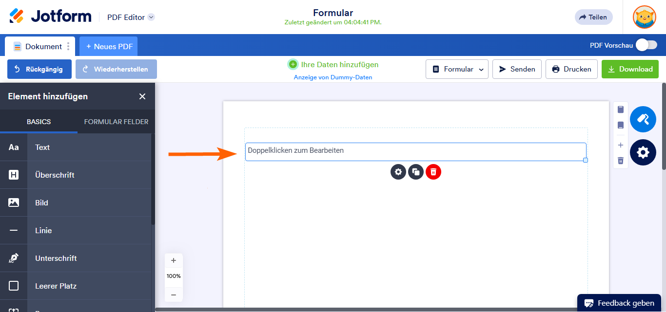 Wie Sie benutzerdefinierte Felder in einem Textfeld einer PDF-Vorlage verwenden Image-2