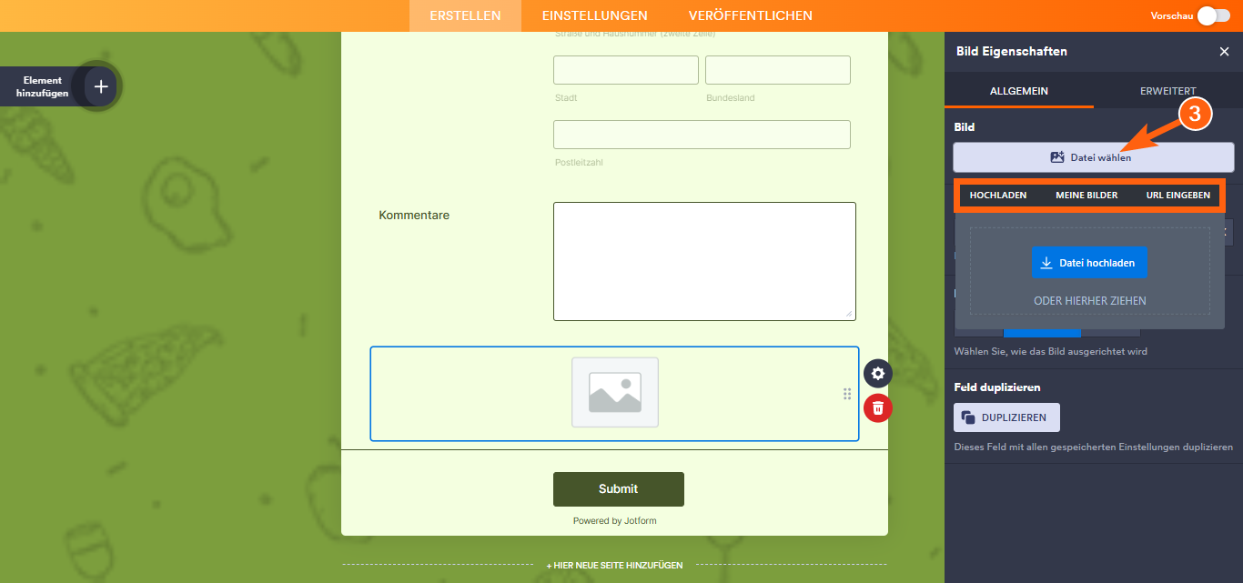 Wie Sie Bilder zu Ihren Formularen hinzufügen/einfügen Image-3
