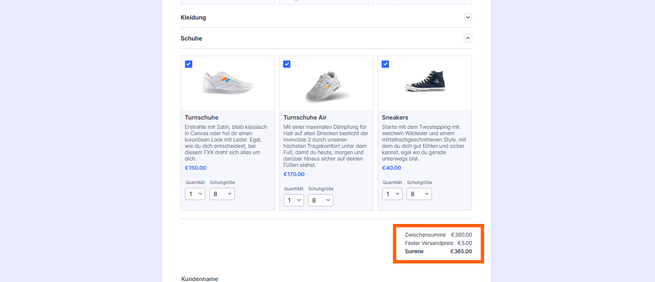Wie Sie die Versandkosten zu den Formularen für Zahlungen hinzufügen Image-3