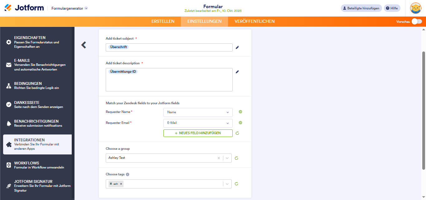 Wie Sie Jotform in Zendesk integrieren können Image-3