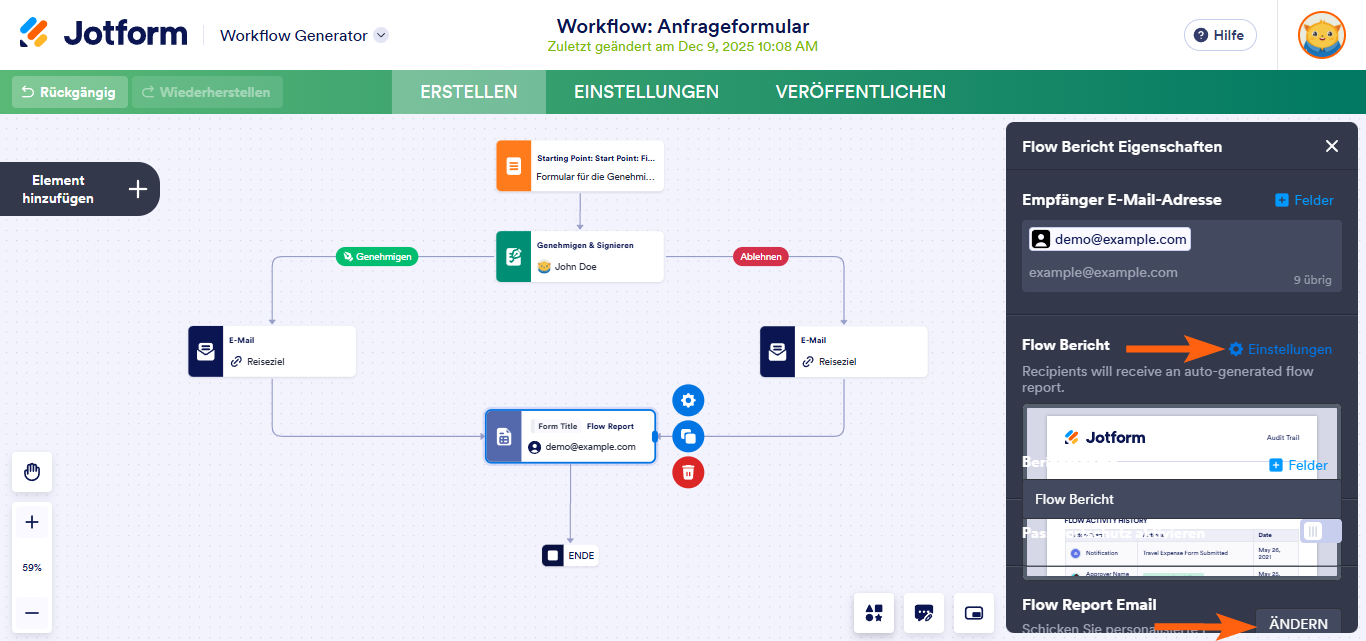 Wie Sie einen Genehmigungsbericht in Jotform Approvals senden Image-3