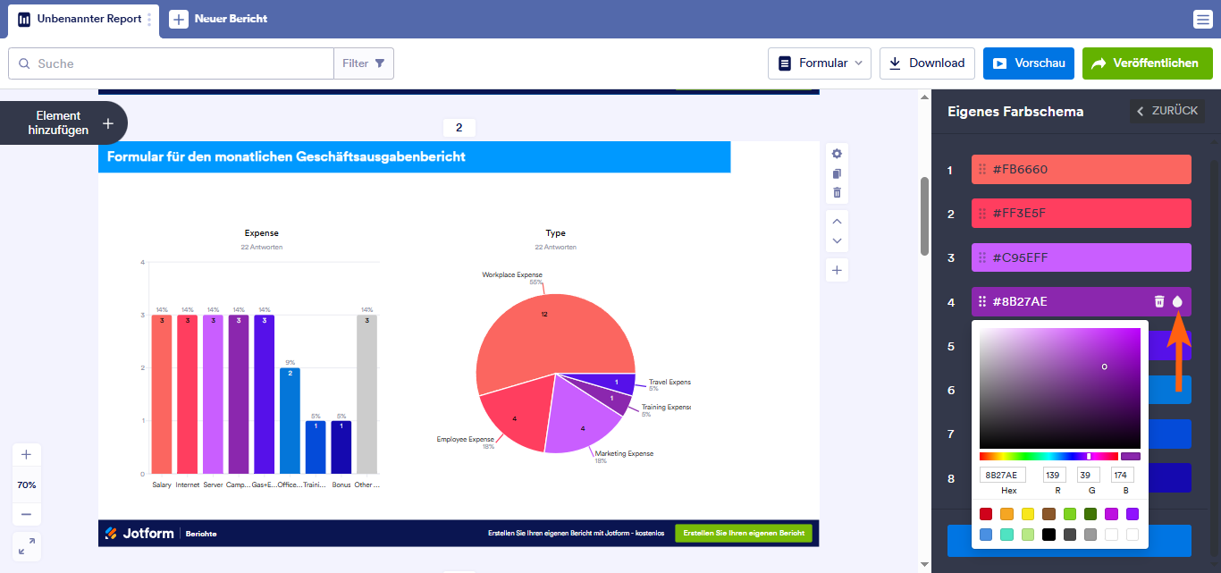 Wie Sie einen visuellen Bericht anpassen Image-15