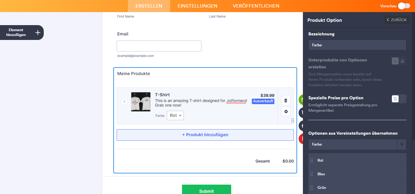 Einrichtung Ihres ersten Bestellformulars Image-8