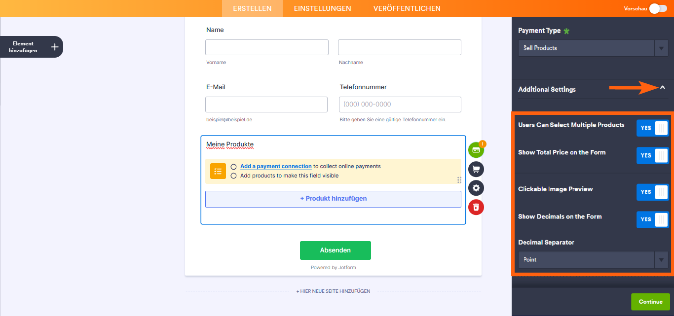 Wie Sie ein Zahlungsformular mit Bestellung erstellen Image-7