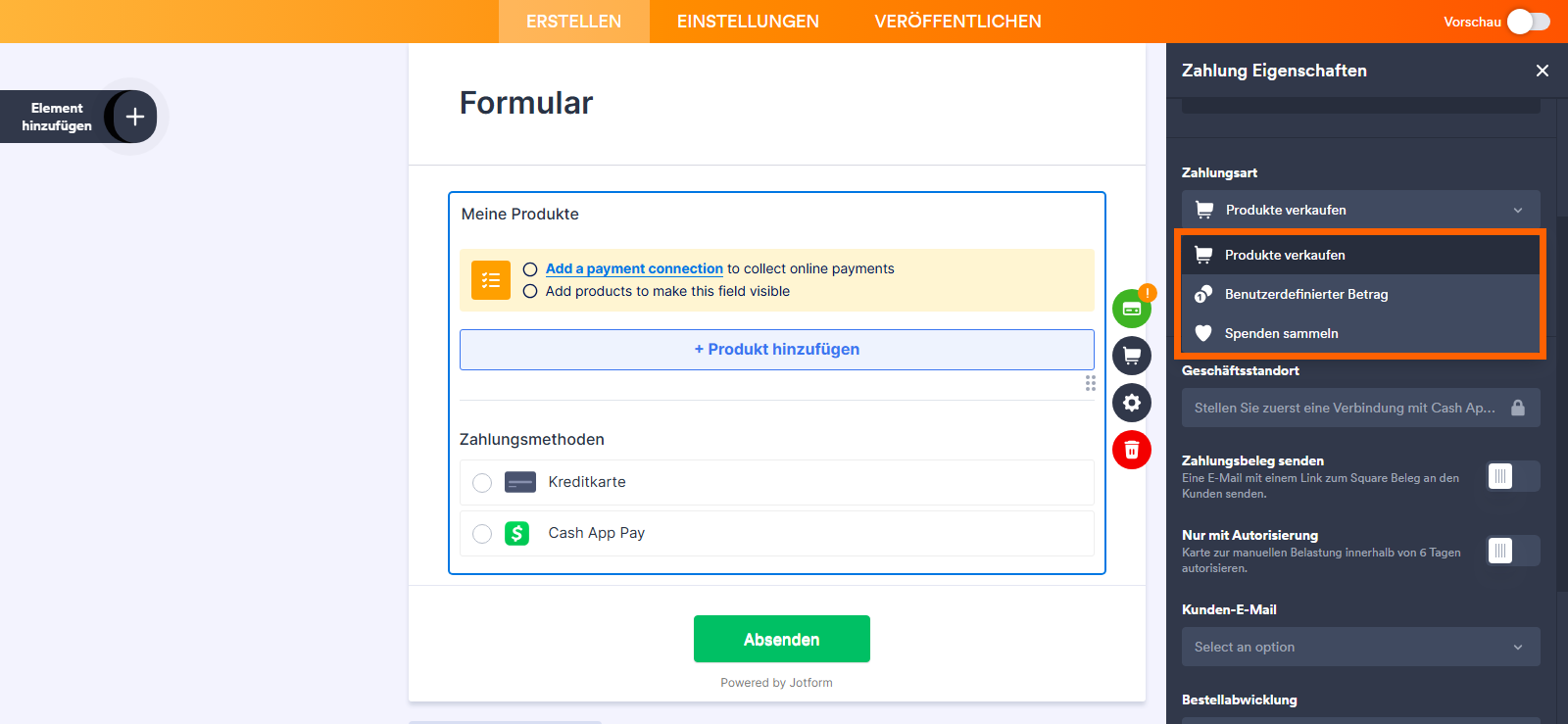 Wie Sie Jotform in die Cash App Pay integrieren Image-11