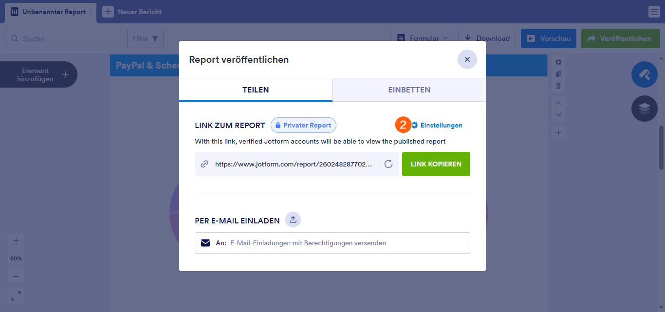 Wie Sie einen visuellen Bericht teilen Image-2