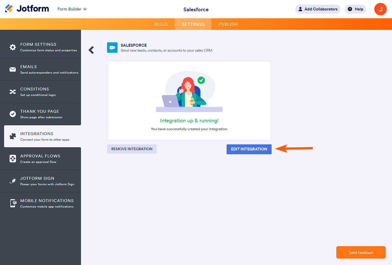 Edit Integration button in Salesforce integration Screenshot 31