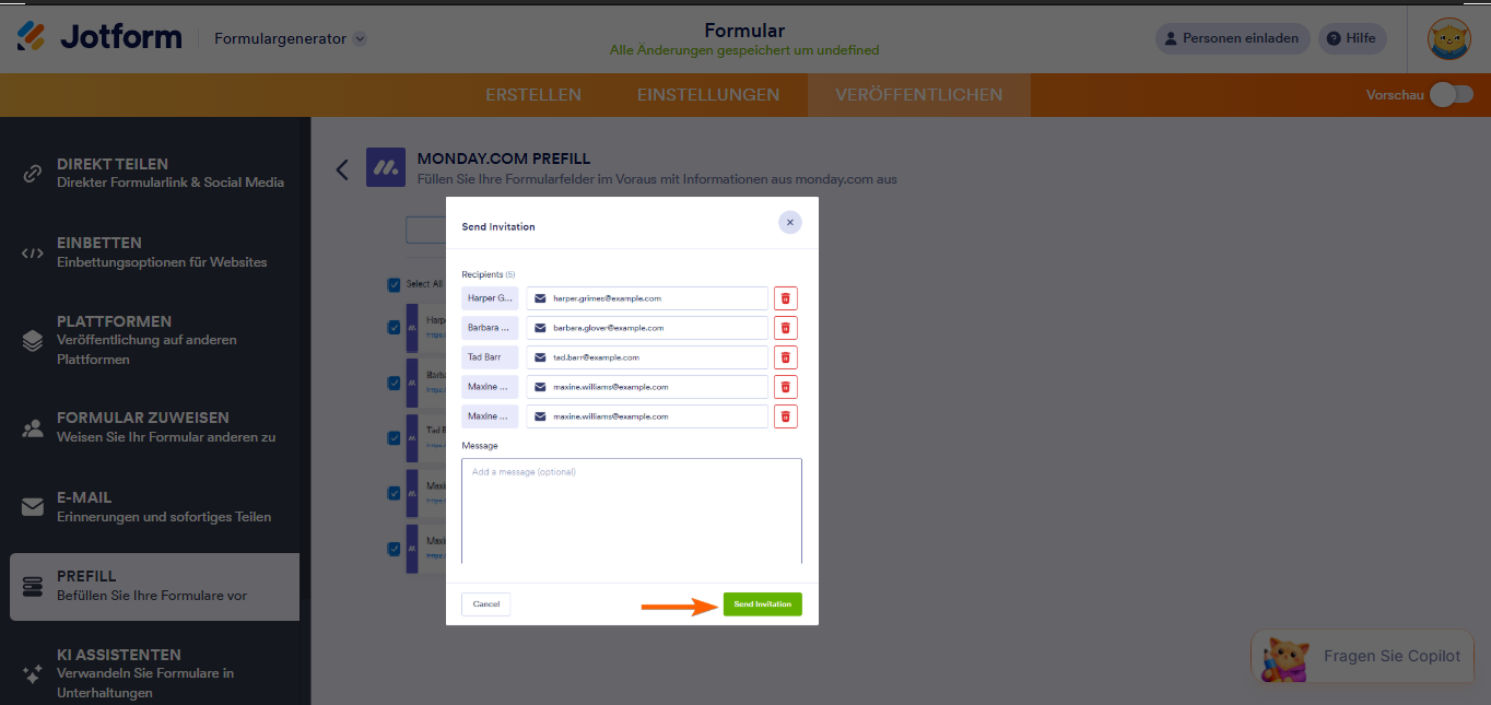 Wie Sie ein Formular mit den Daten von monday