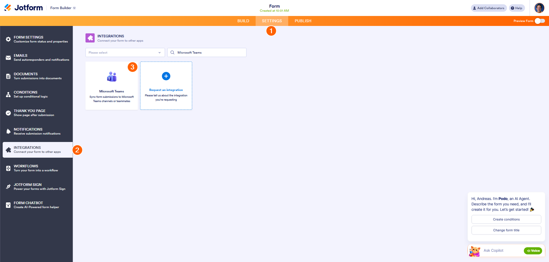 Wie Sie Microsoft Teams mit Jotform integrieren Image-1