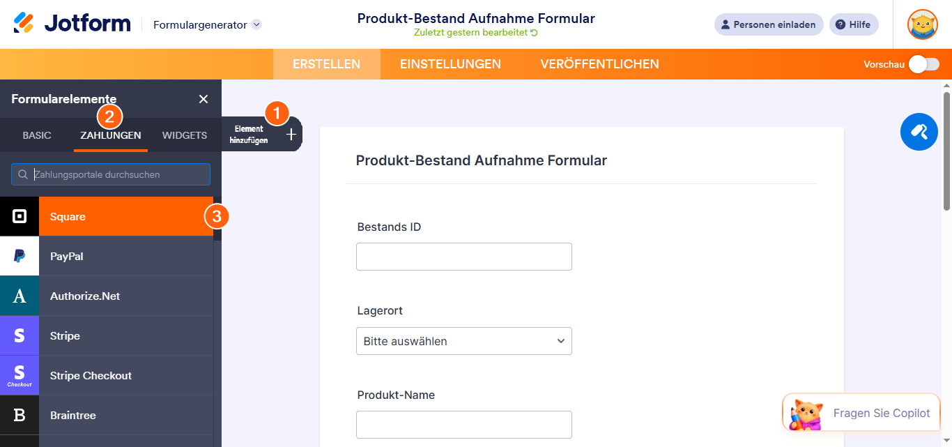 Wie arbeite ich mit dem Square-Abonnement und kündige es in Jotform? Image-1