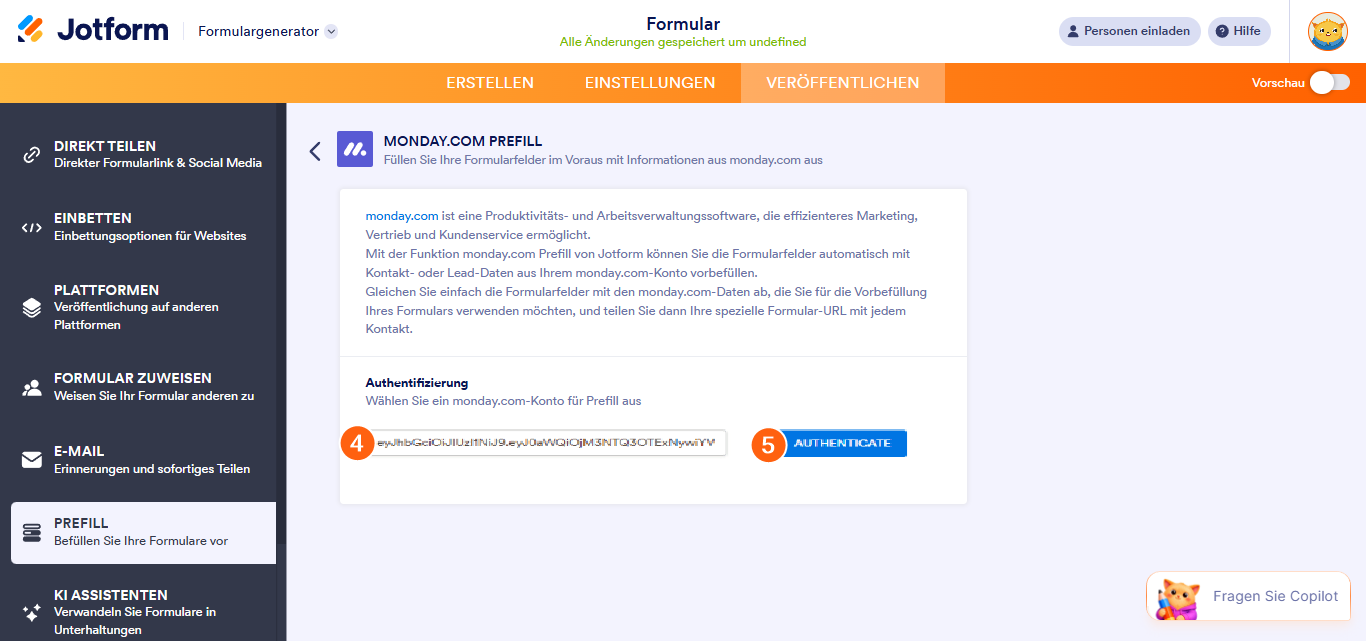 Wie Sie ein Formular mit den Daten von monday