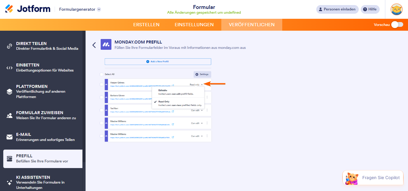 Wie Sie ein Formular mit den Daten von monday