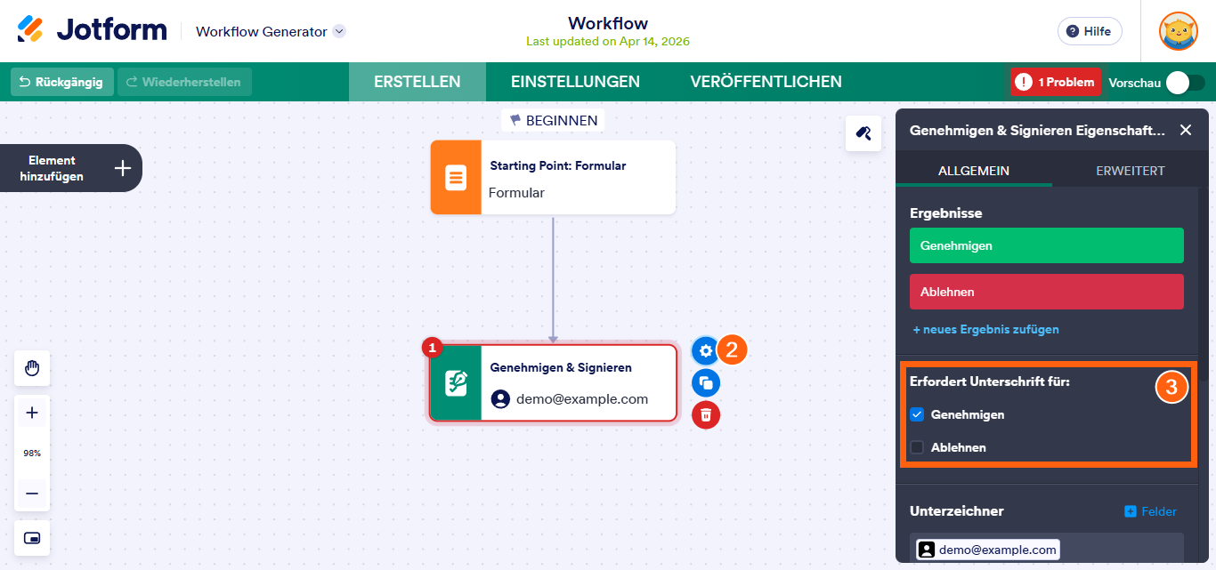 Wie Sie eine Unterschrift in Jotform Approvals anfordert Image-2