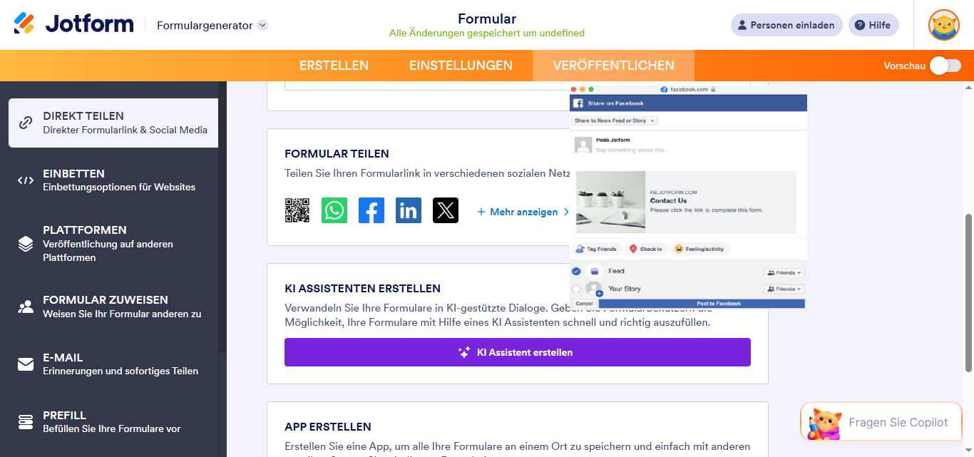 Wie Sie ein Vorschaubild ändern, wenn Sie ein Formular auf sozialen Medien teilen Image-4