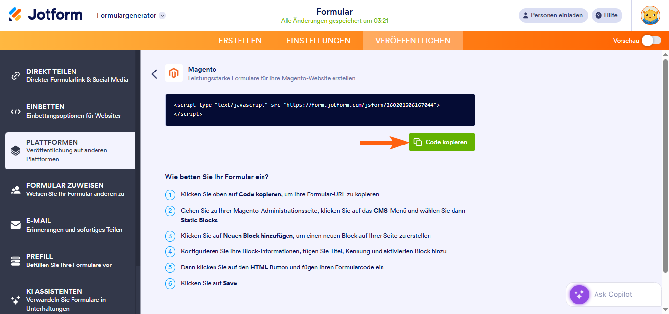 Wie Sie ein Formular zu Magento hinzufügen (Open Source) Image-3
