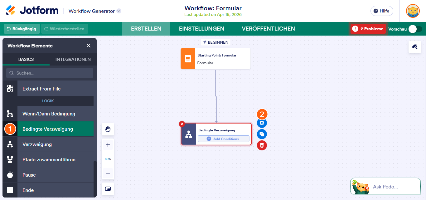 Wie Sie eine bedingte Verzweigung in Jotform Genehmigungen einrichten Image-2