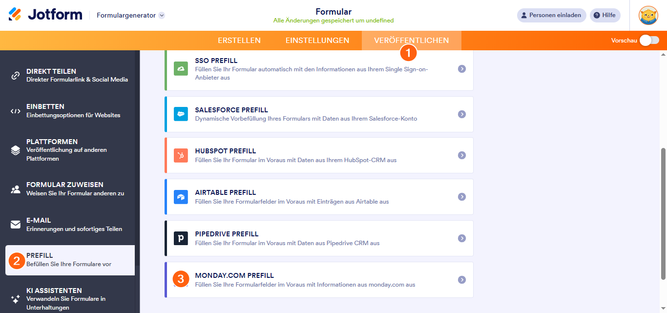 Wie Sie ein Formular mit den Daten von monday