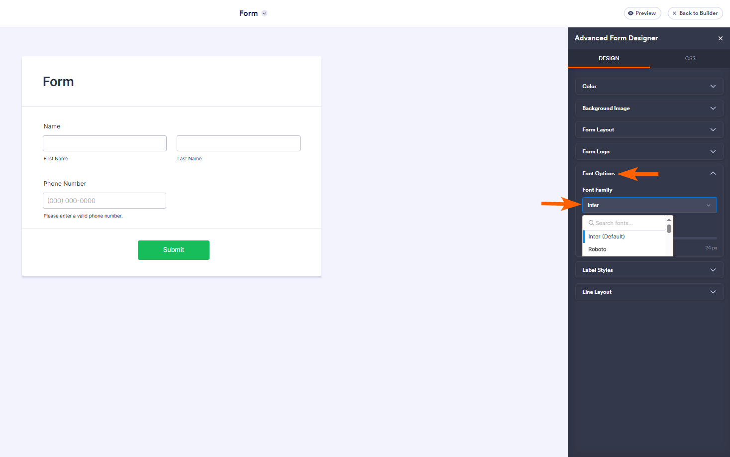 Wie Sie Schriftarten im Formular ändern Image-5