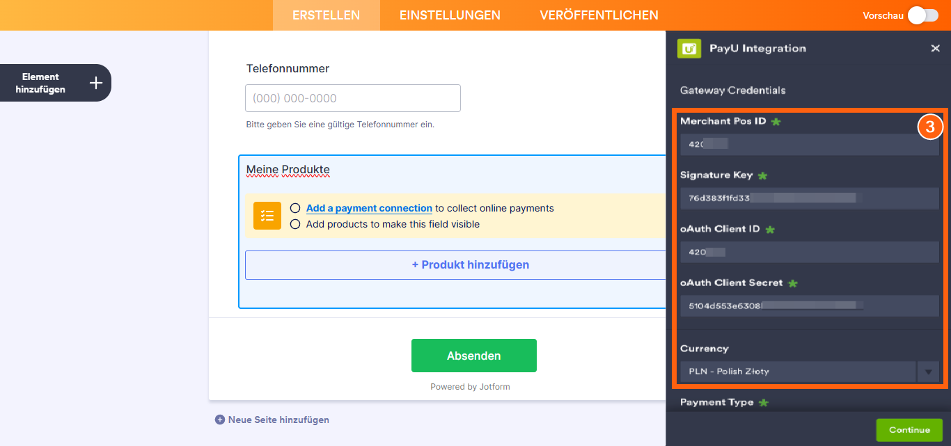 Wie Sie PayU mit Jotform integrieren? Image-3