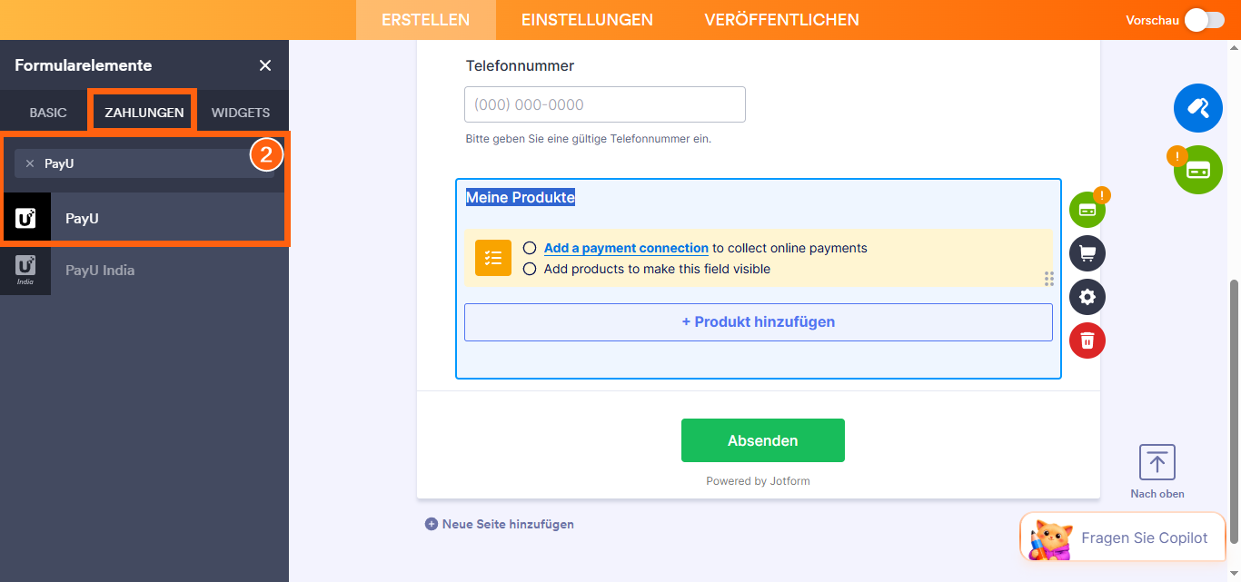 Wie Sie PayU mit Jotform integrieren? Image-2