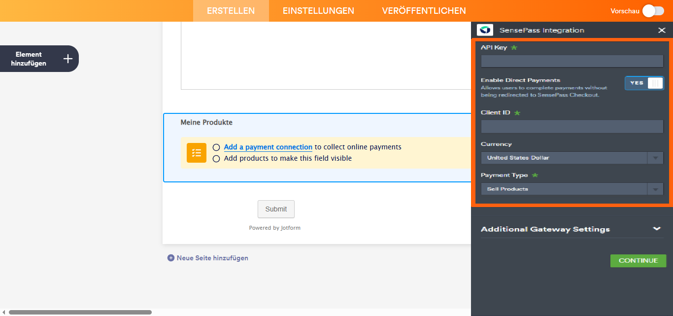Wie Sie SensePass mit Jotform integrieren Image-2
