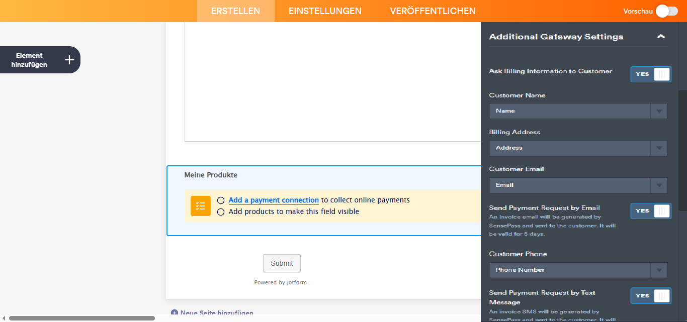 Wie Sie SensePass mit Jotform integrieren Image-3