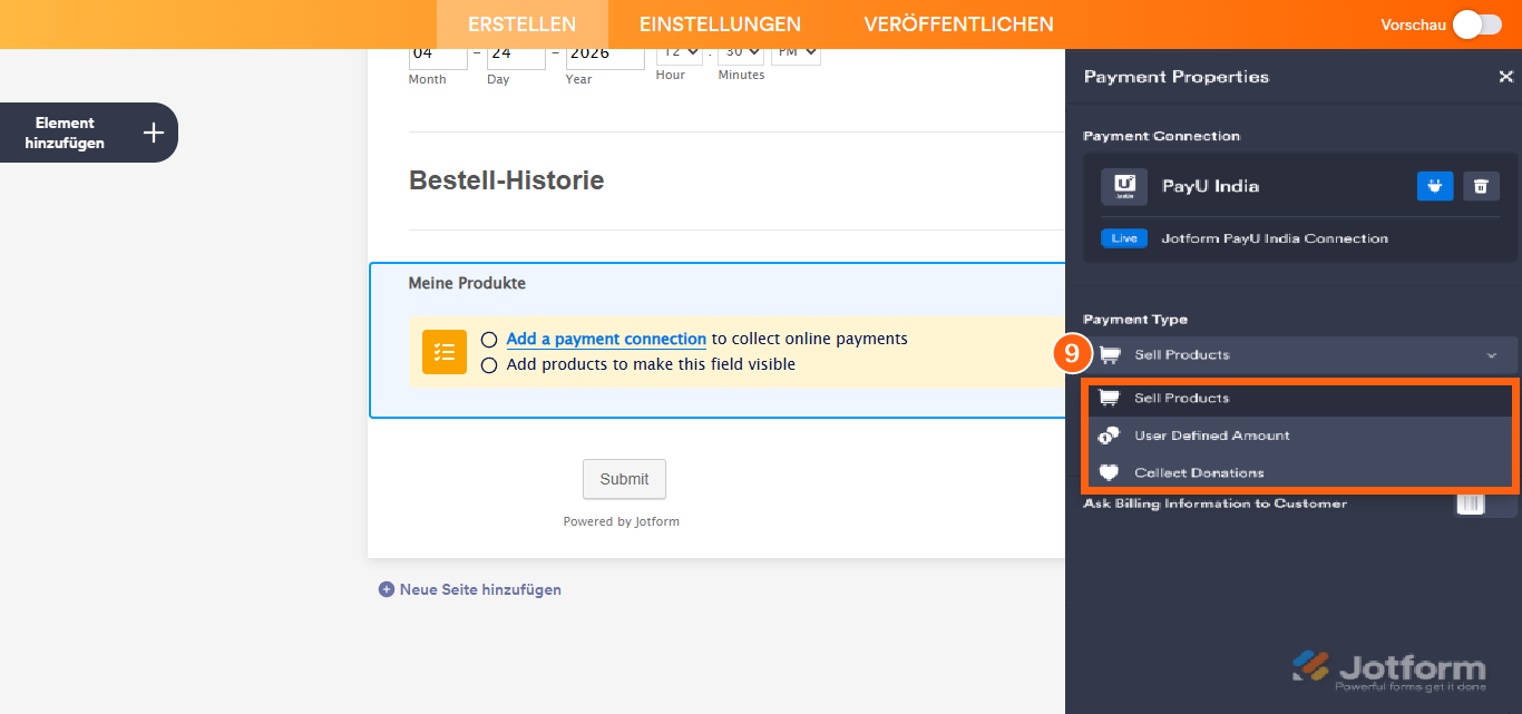 So integrieren Sie PayU Money mit Jotform Image-13