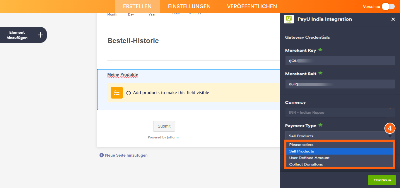 So integrieren Sie PayU Money mit Jotform Image-4