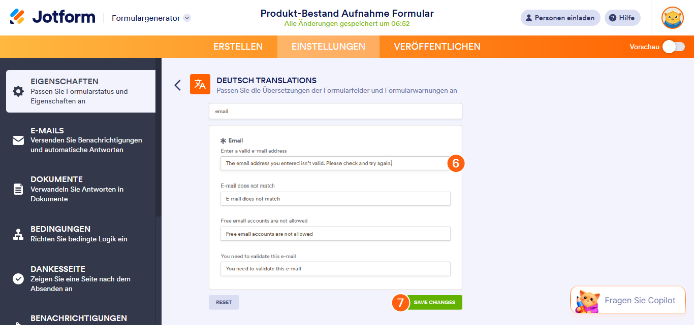 Wie Sie die Warnmeldungen Ihres Formulars ändern Image-5