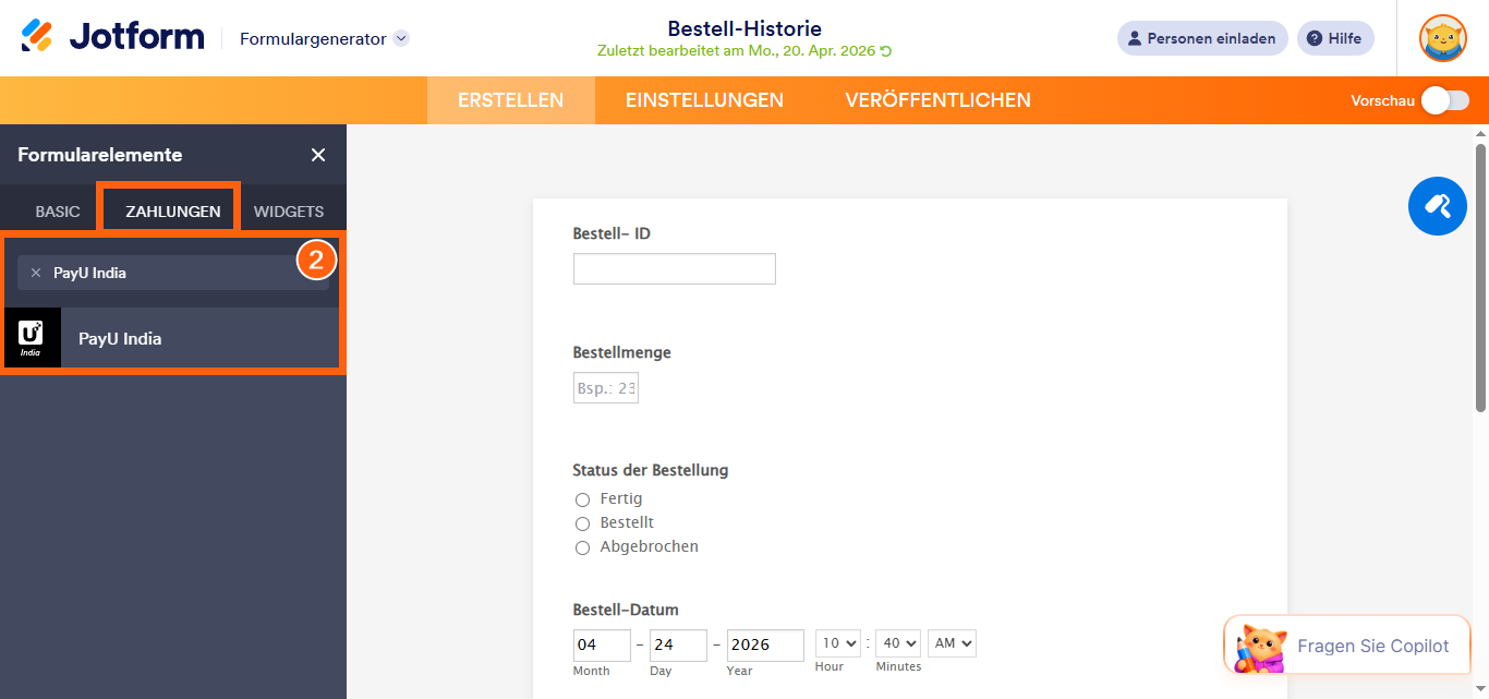 So integrieren Sie PayU Money mit Jotform Image-8