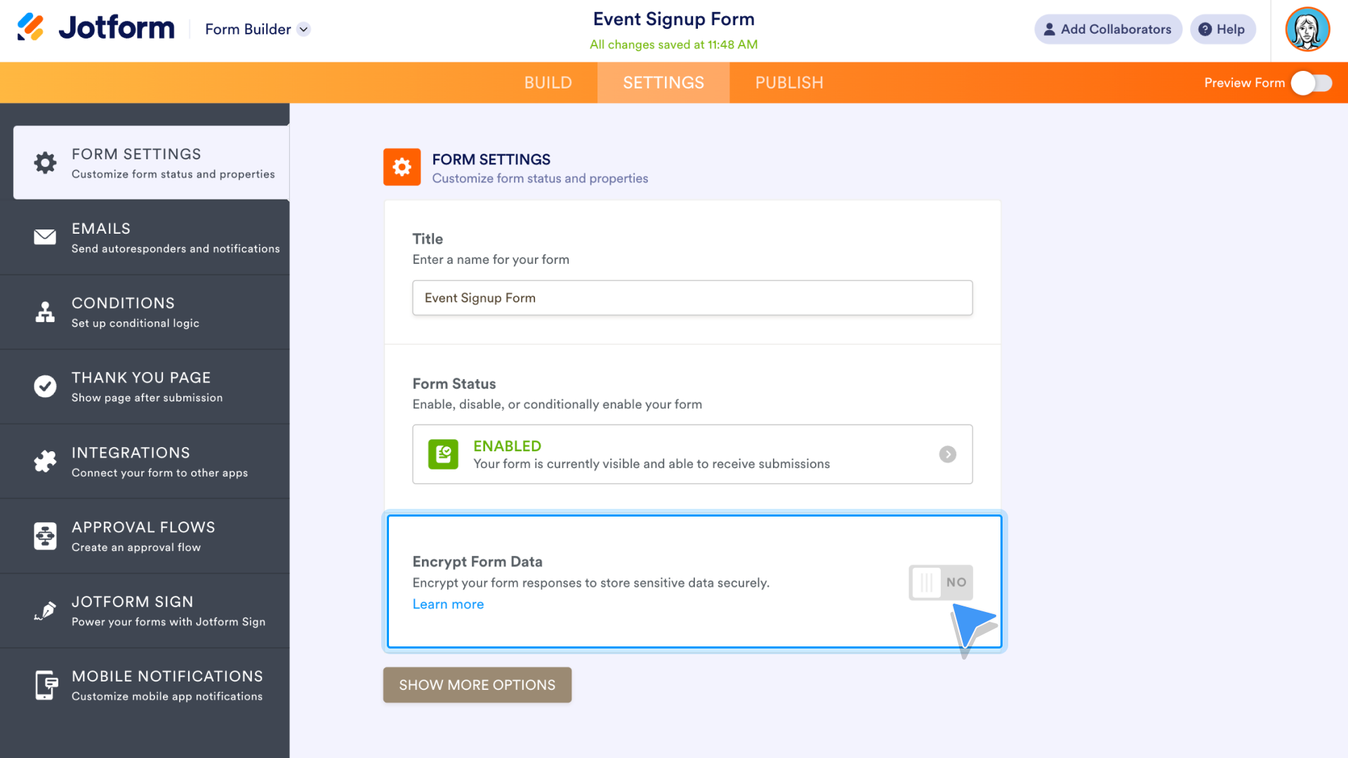 Encrypt Form Data