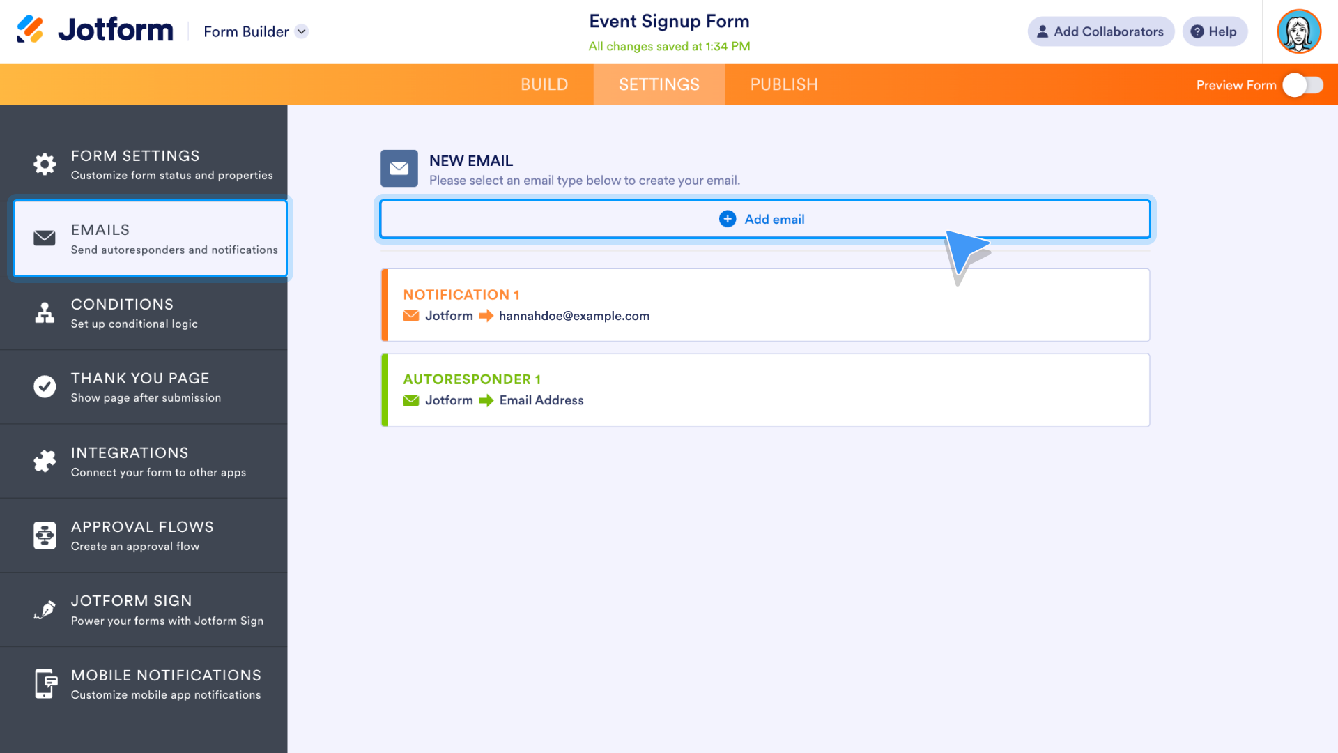 Jotform’s Digest Emails