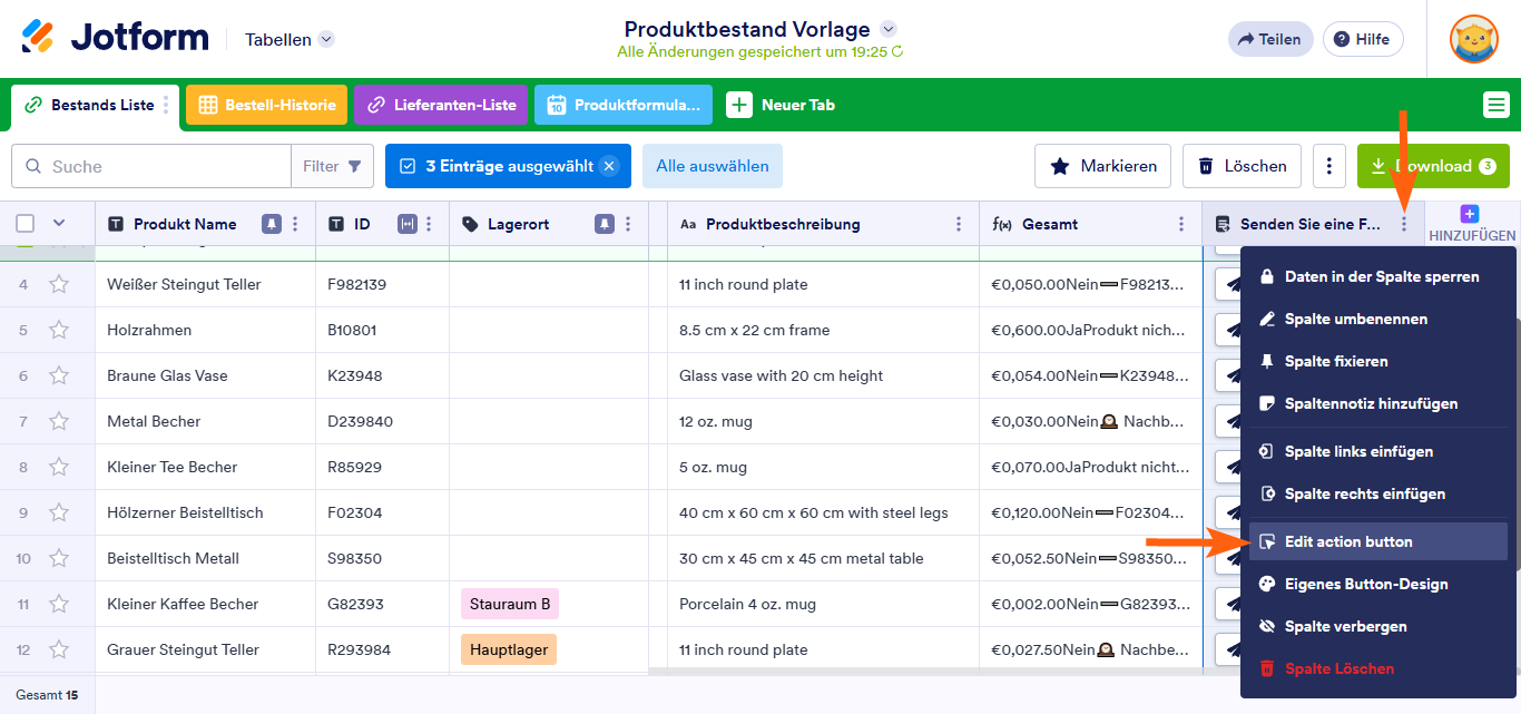 Wie Sie Formulare in Jotform Tabellen versenden Image-10