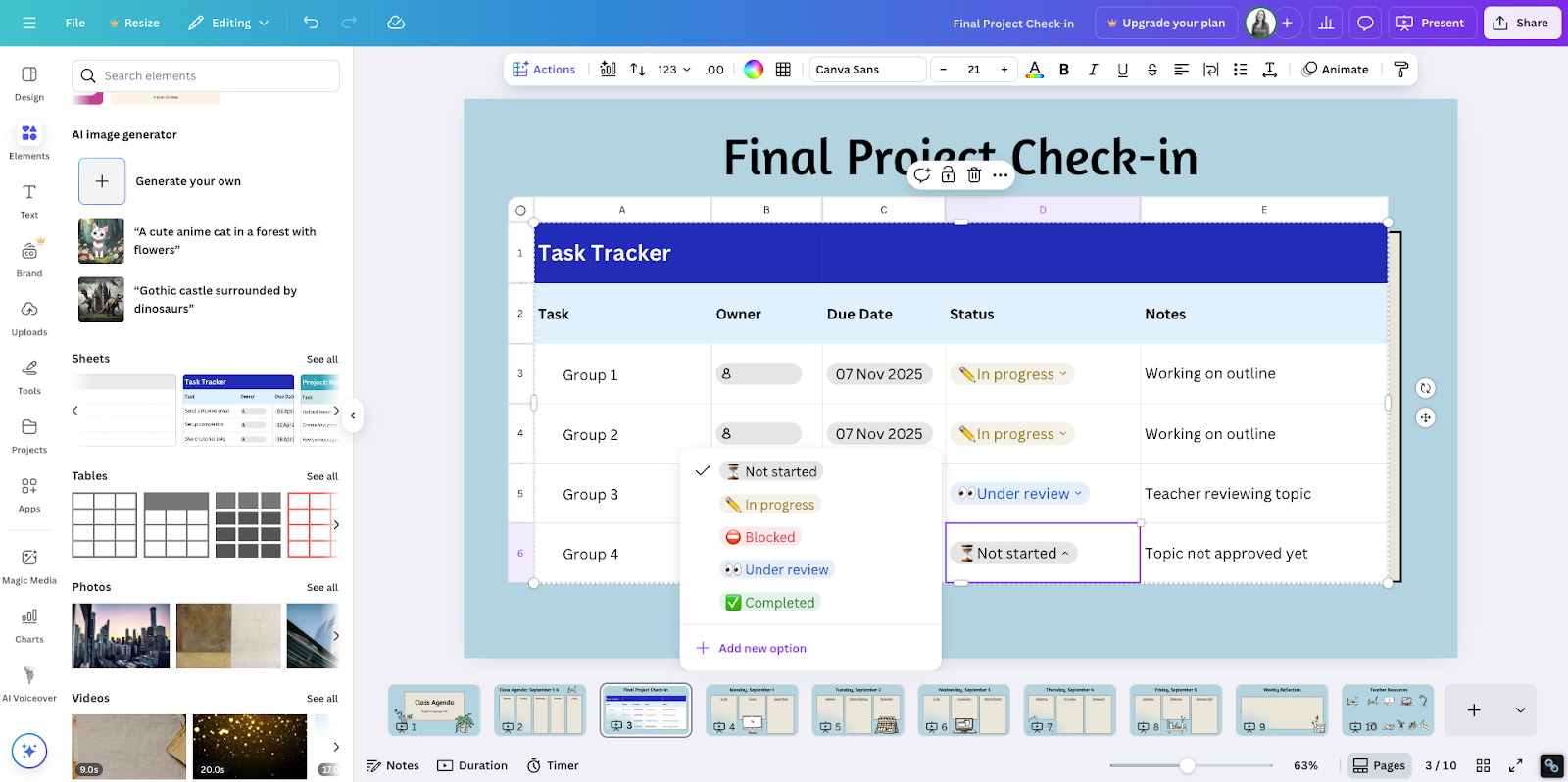 Canva Presentation Creator