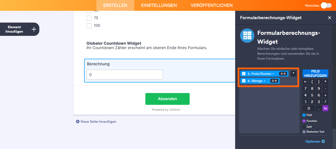 So berechnen Sie eine Summe mit Jotform Image-4
