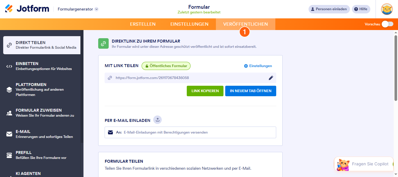 Hinzufügen eines Formulars in einen VOX-Beitrag Image-1