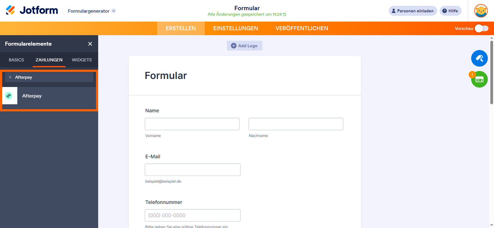Wie Sie Jotform mit Afterpay integrieren Image-4