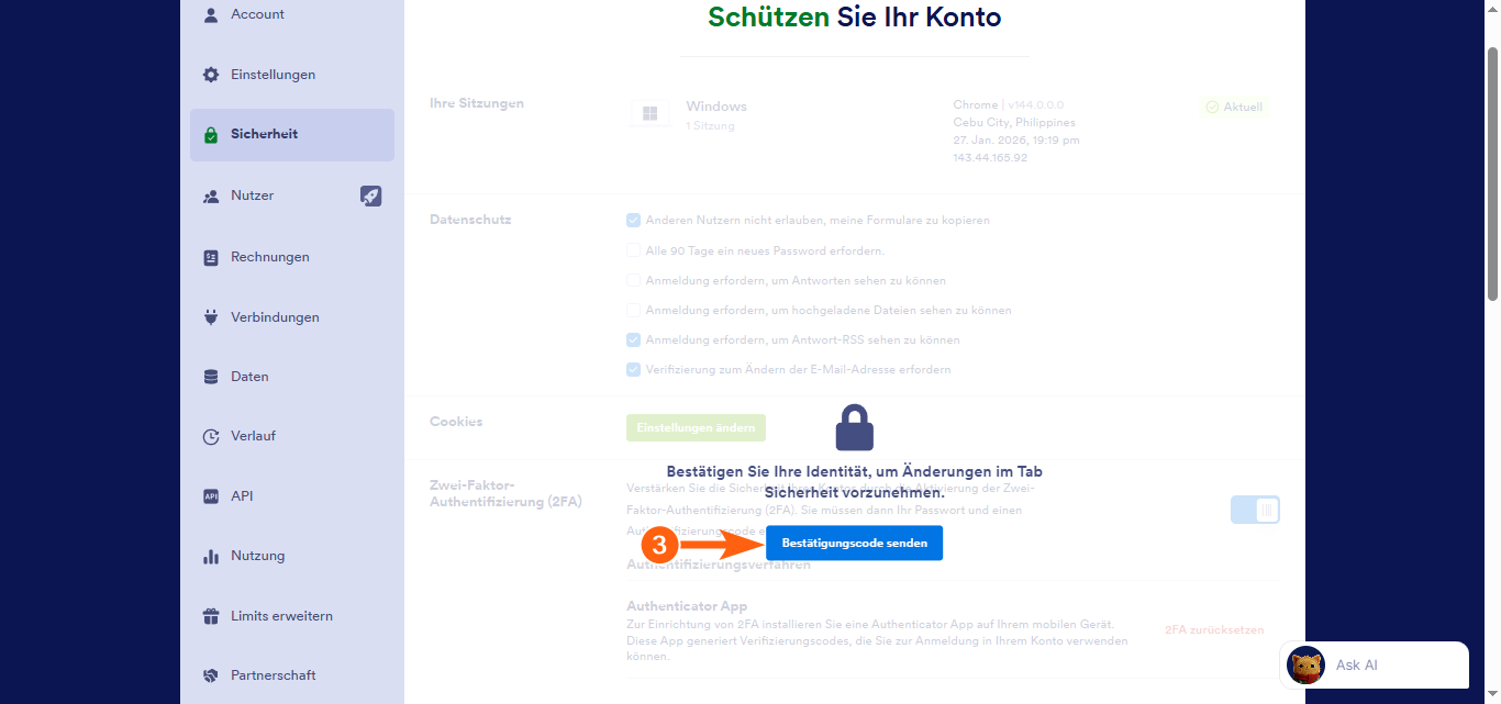 Wie Sie die Zwei-Faktoren-Authentifizierung (2FA) deaktivieren können Image-2