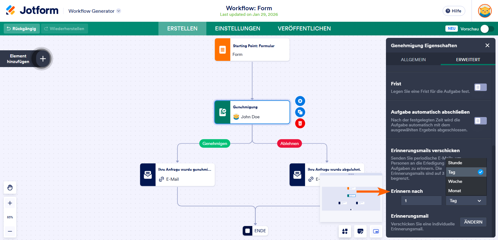 Wie Sie Genehmigungserinnerungs-E-Mails einstellen Image-2