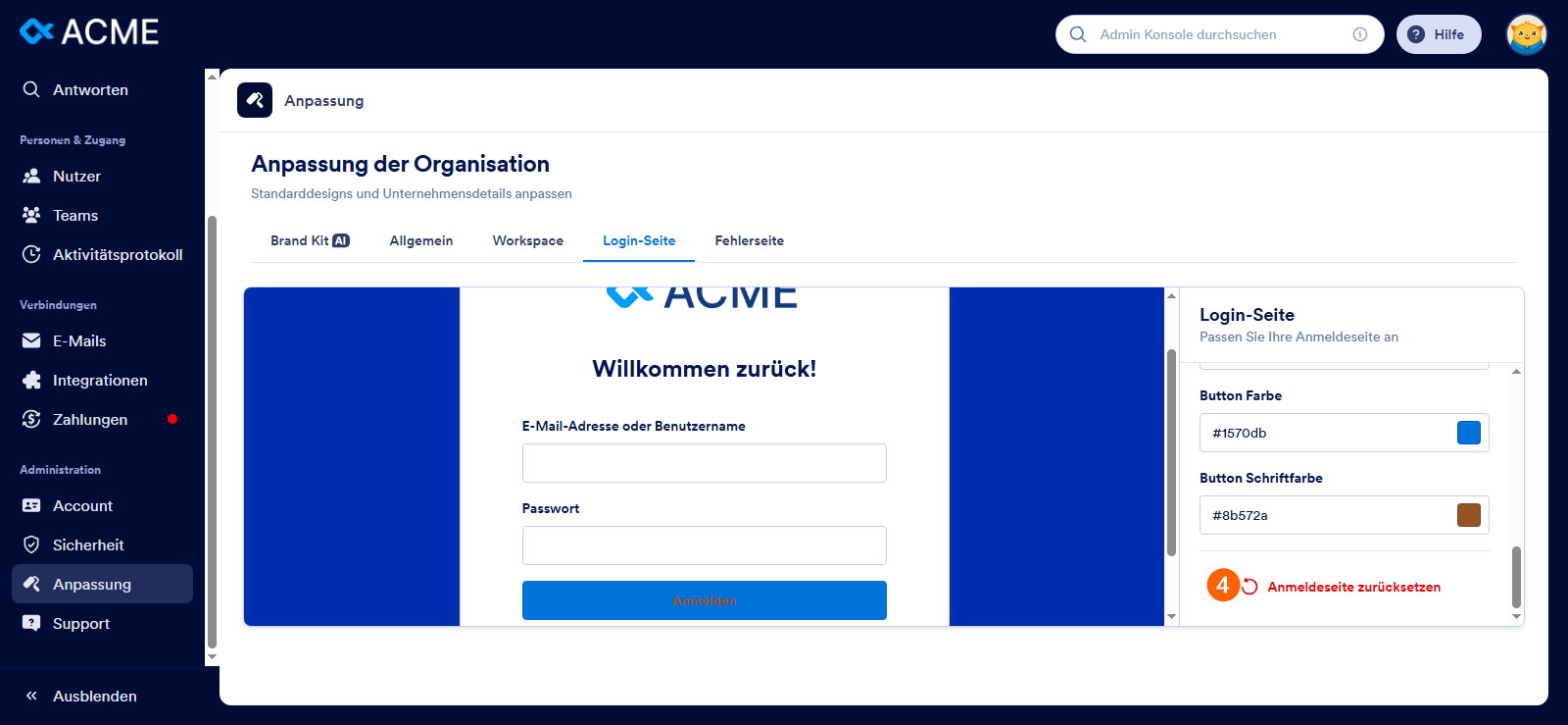 Anpassen des Designs Ihrer Organisation in Jotform Enterprise Image-9