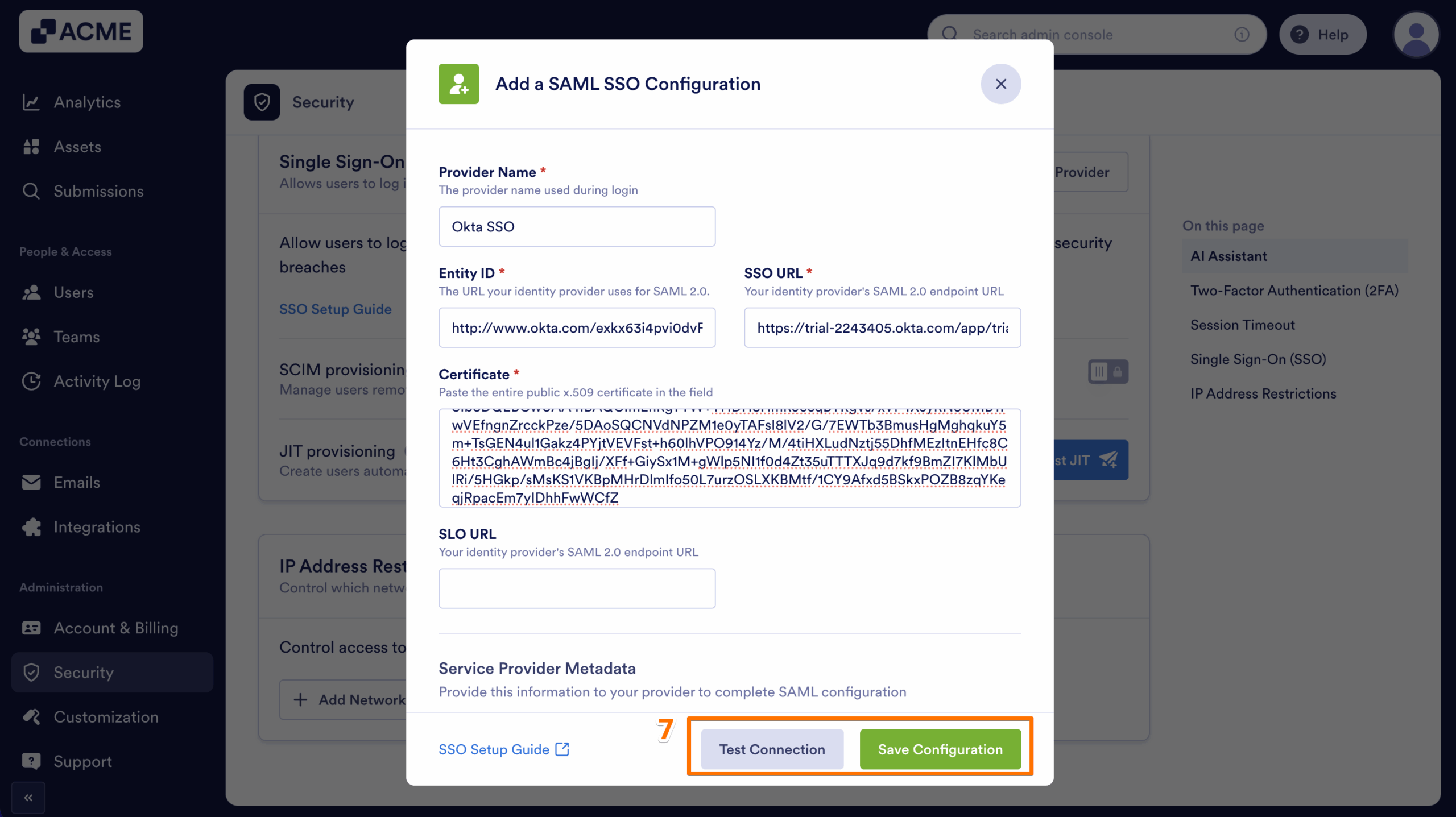 So konfigurieren Sie Okta SAML für Jotform Enterprise Image-5