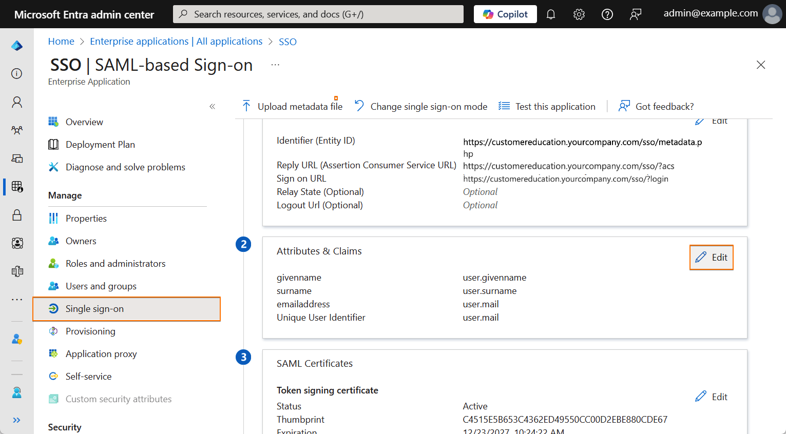 How to Configure SAML Attributes for Microsoft Entra ID SSO Prefill Image-3