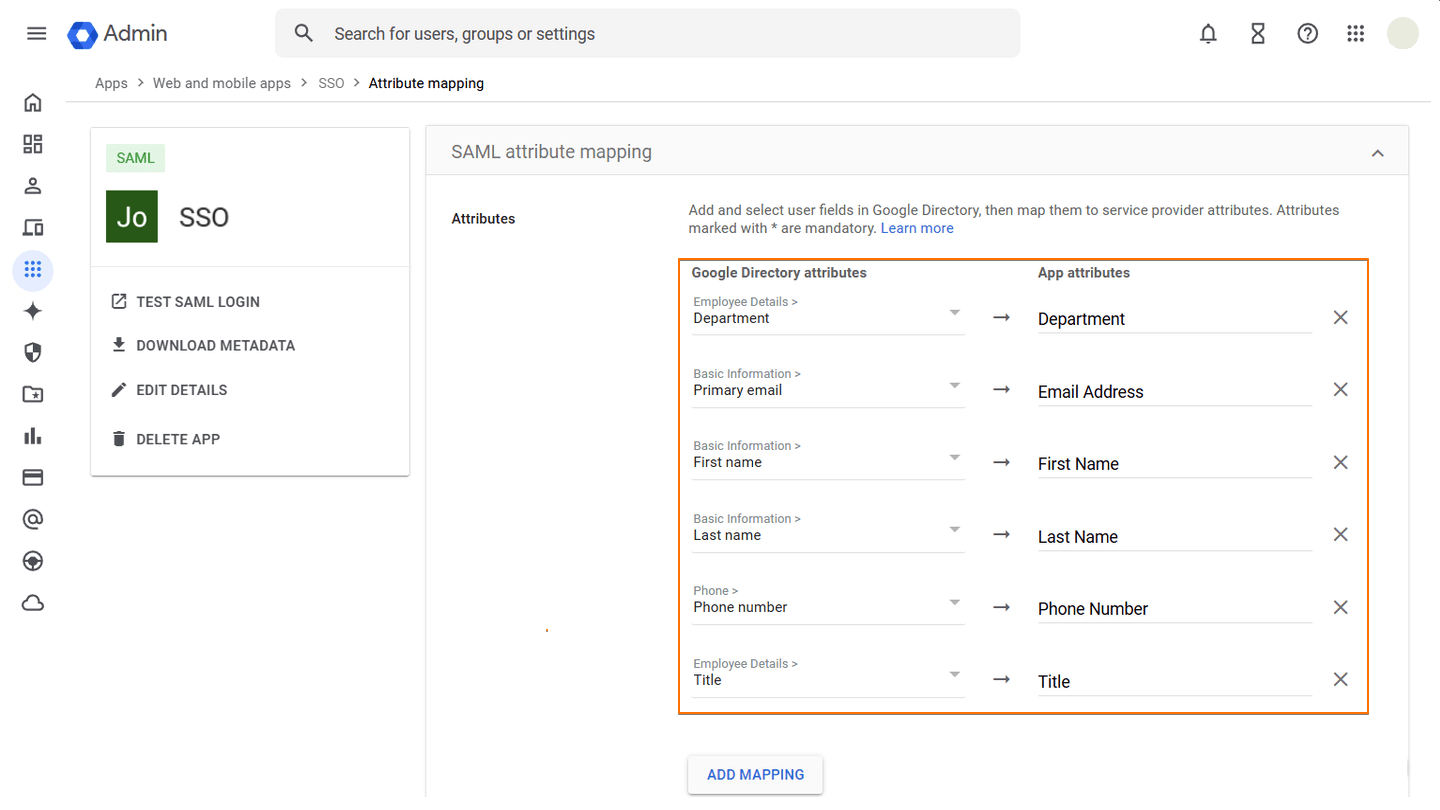 How to Configure SAML Attributes for Google SSO Prefill Image-4