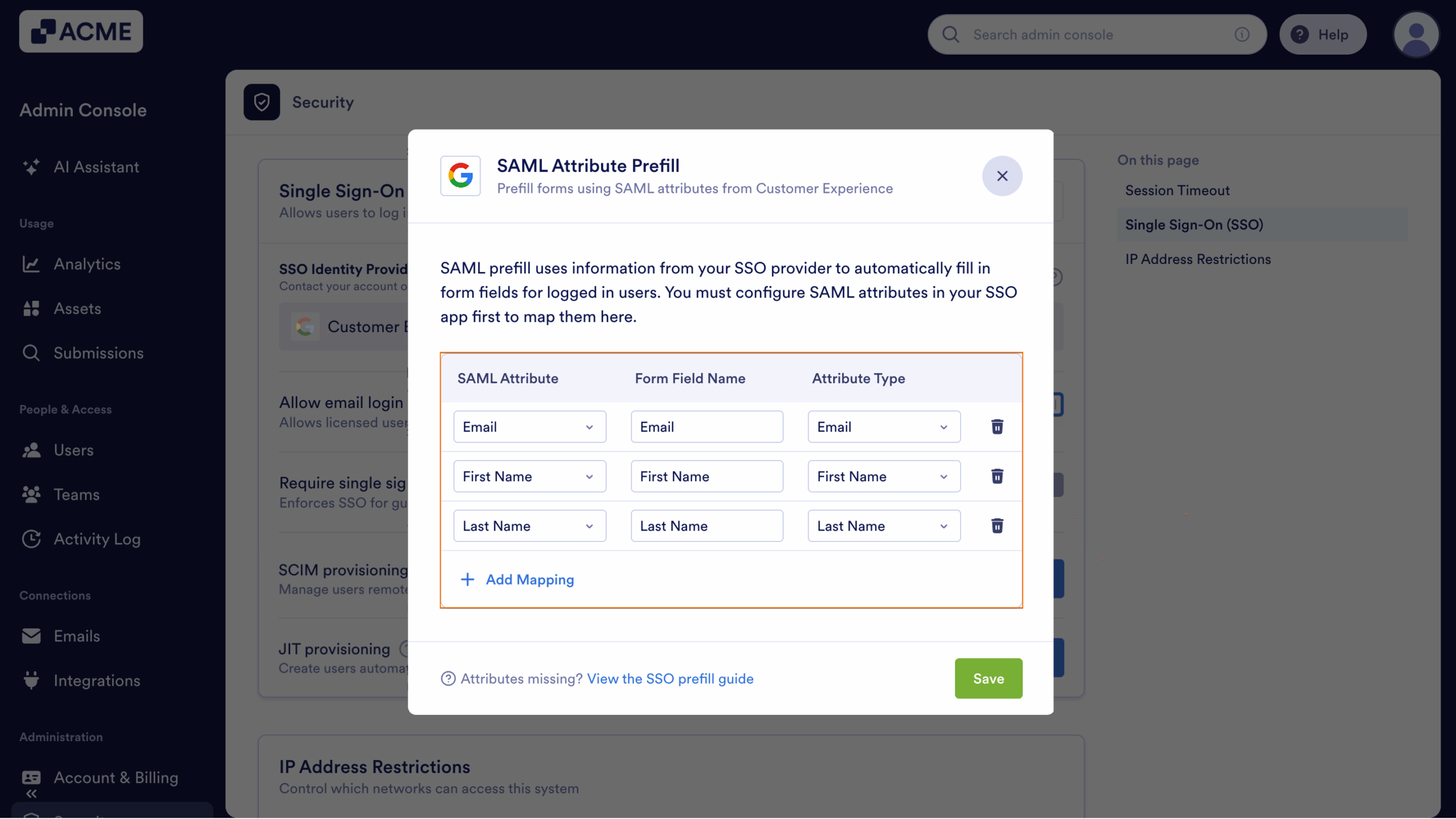 How to Configure SAML Attributes for Google SSO Prefill Image-10